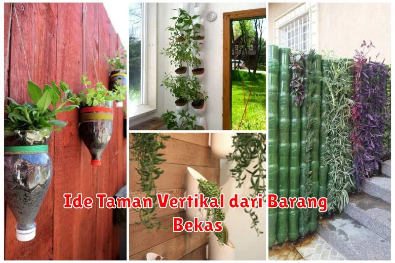 Ide Taman Vertikal dari Barang Bekas