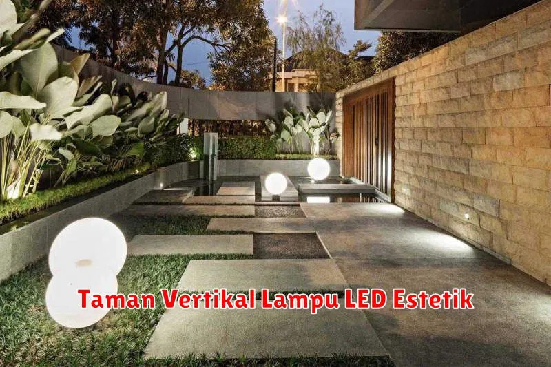 Taman Vertikal Lampu LED Estetik