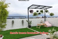 desain taman kontainer balkon