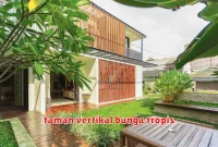 taman vertikal bunga tropis