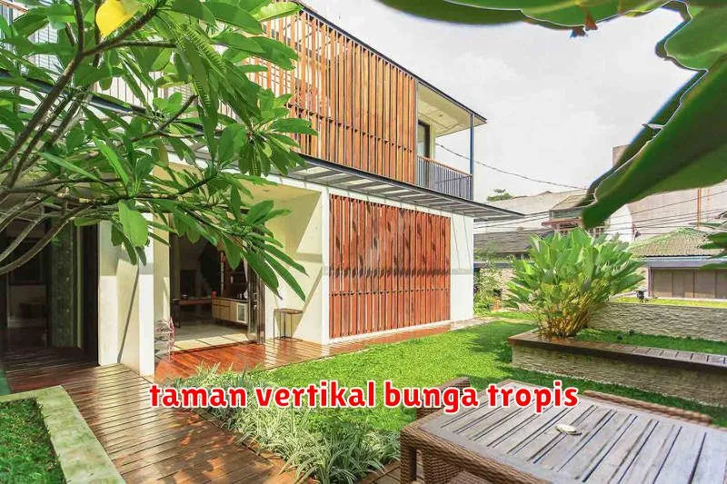 taman vertikal bunga tropis